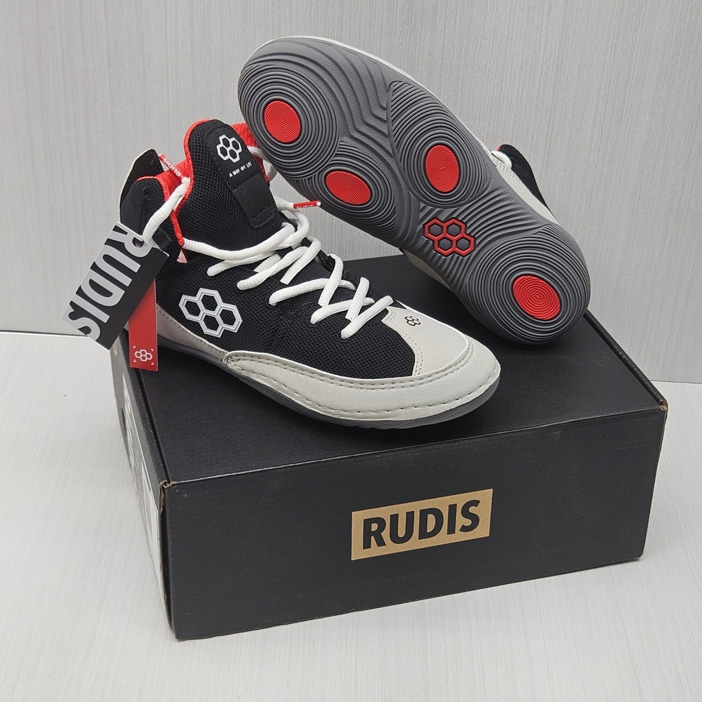 Rudis Courage Wrestling Shoes Midnight Smoke Black Grey Mens 5 Womens 6.5 NEW